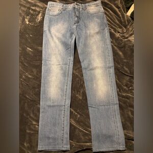 Isaia Men's Straight Jeans in Light Blue Wash